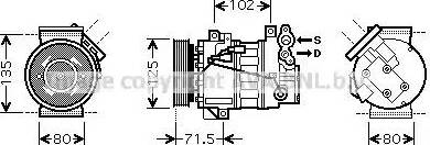 Ava Quality Cooling RT K393 - Компрессор кондиционера unicars.by