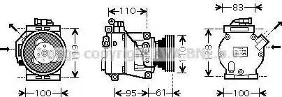 Ava Quality Cooling RT K368 - Компрессор кондиционера unicars.by