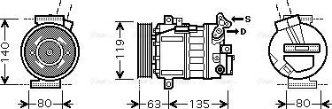 Ava Quality Cooling RT K389 - Компрессор кондиционера unicars.by