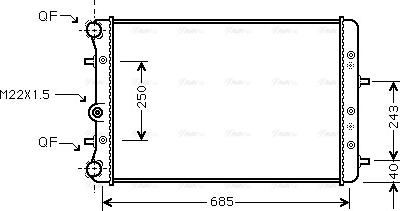 Ava Quality Cooling SAA2006 - Радиатор, охлаждение двигателя unicars.by