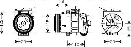 Ava Quality Cooling SAAK018 - Компрессор кондиционера unicars.by