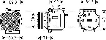 Ava Quality Cooling SBAK053 - Компрессор кондиционера unicars.by