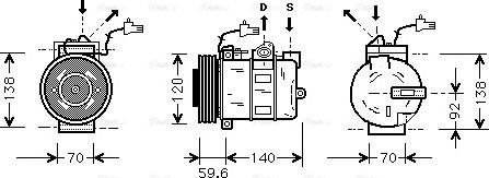 Ava Quality Cooling SB K054 - Компрессор кондиционера unicars.by