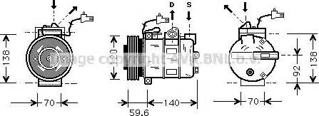 Ava Quality Cooling SB K065 - Компрессор кондиционера unicars.by