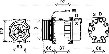 Ava Quality Cooling SCAK040 - Компрессор кондиционера unicars.by