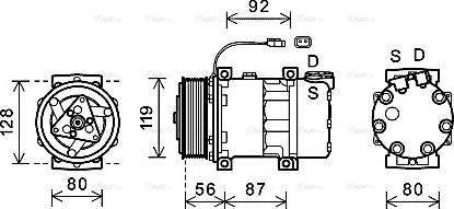 Ava Quality Cooling SCAK033 - Компрессор кондиционера unicars.by