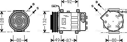 Ava Quality Cooling SCAK026 - Компрессор кондиционера unicars.by