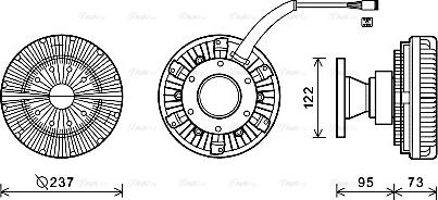 Ava Quality Cooling SCC039 - Сцепление, вентилятор радиатора unicars.by