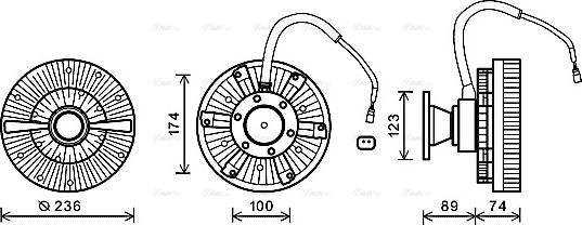 Ava Quality Cooling SCC029 - Сцепление, вентилятор радиатора unicars.by