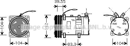 Ava Quality Cooling SCK017 - Компрессор кондиционера unicars.by