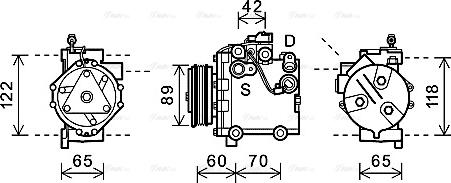 Ava Quality Cooling SZAK125 - Компрессор кондиционера unicars.by