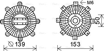 Ava Quality Cooling SZ C124 - Сцепление, вентилятор радиатора unicars.by