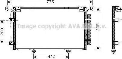 Ava Quality Cooling TO 5319 - Конденсатор кондиционера unicars.by