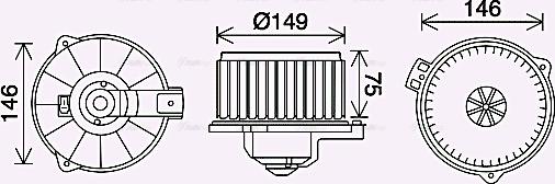 Ava Quality Cooling TO8735 - Вентилятор салона unicars.by