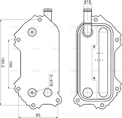 Ava Quality Cooling TO3792 - Масляный радиатор, двигательное масло unicars.by