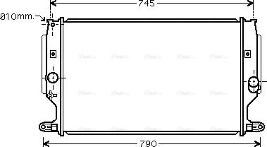 Ava Quality Cooling TO 2402 - Радиатор, охлаждение двигателя unicars.by