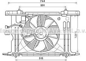 Ava Quality Cooling TO7673 - Вентилятор, охлаждение двигателя unicars.by