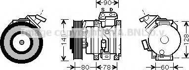 Ava Quality Cooling TOAK448 - Компрессор кондиционера unicars.by