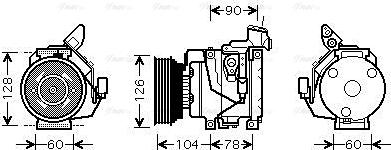 Ava Quality Cooling TOAK437 - Компрессор кондиционера unicars.by