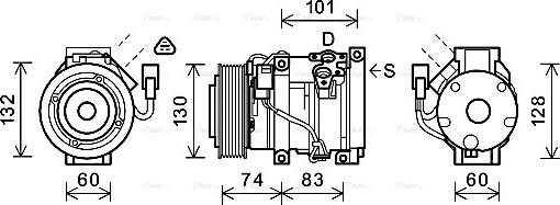 Ava Quality Cooling TOAK611 - Компрессор кондиционера unicars.by