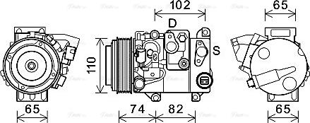 Ava Quality Cooling TOAK682 - Компрессор кондиционера unicars.by