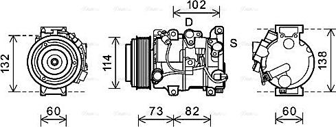 Ava Quality Cooling TOAK639 - Компрессор кондиционера unicars.by