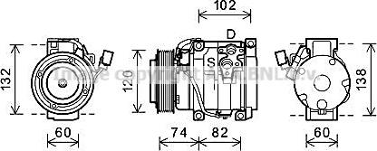 Ava Quality Cooling TOAK636 - Компрессор кондиционера unicars.by