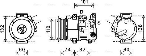 Ava Quality Cooling TOAK628 - Компрессор кондиционера unicars.by