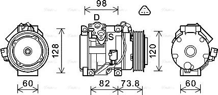 Ava Quality Cooling TOAK726 - Компрессор кондиционера unicars.by