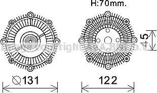 Ava Quality Cooling TO C590 - Сцепление, вентилятор радиатора unicars.by