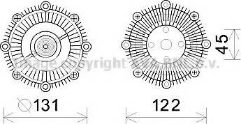 Ava Quality Cooling TO C591 - Сцепление, вентилятор радиатора unicars.by