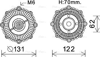 Ava Quality Cooling TO C592 - Сцепление, вентилятор радиатора unicars.by