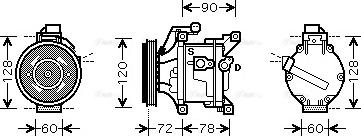 Ava Quality Cooling TO K444 - Компрессор кондиционера unicars.by