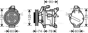 Ava Quality Cooling TO K445 - Компрессор кондиционера unicars.by