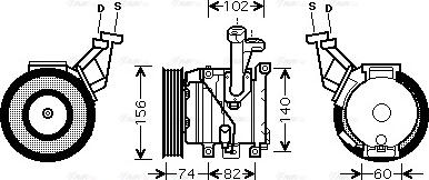 Ava Quality Cooling TO K440 - Компрессор кондиционера unicars.by