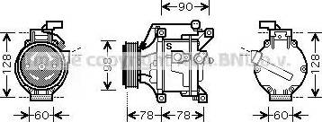 Ava Quality Cooling TO K443 - Компрессор кондиционера unicars.by