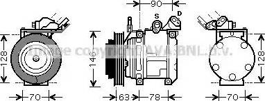 Ava Quality Cooling TO K442 - Компрессор кондиционера unicars.by