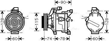 Ava Quality Cooling TO K450 - Компрессор кондиционера unicars.by