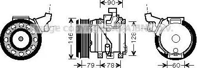 Ava Quality Cooling TO K467 - Компрессор кондиционера unicars.by