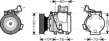 Ava Quality Cooling TO K438 - Компрессор кондиционера unicars.by