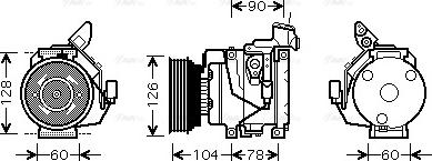 Ava Quality Cooling TO K437 - Компрессор кондиционера unicars.by