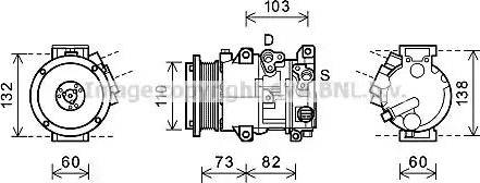 Ava Quality Cooling TOK599 - Компрессор кондиционера unicars.by