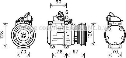 Ava Quality Cooling TOK619 - Компрессор кондиционера unicars.by