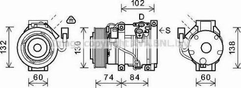 Ava Quality Cooling TOK611 - Компрессор кондиционера unicars.by