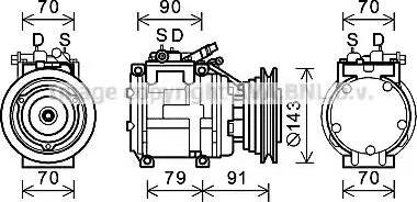 Ava Quality Cooling TOK686 - Компрессор кондиционера unicars.by