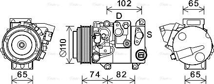 Ava Quality Cooling TOK682 - Компрессор кондиционера unicars.by