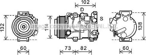 Ava Quality Cooling TOK639 - Компрессор кондиционера unicars.by