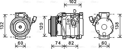 Ava Quality Cooling TOK636 - Компрессор кондиционера unicars.by