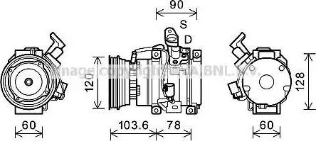 Ava Quality Cooling TOK631 - Компрессор кондиционера unicars.by