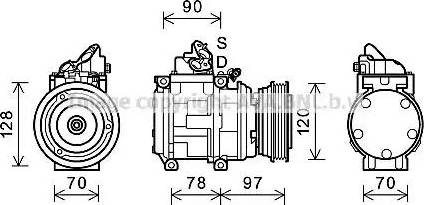 Ava Quality Cooling TOK632 - Компрессор кондиционера unicars.by